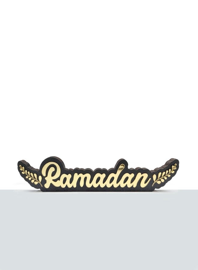 Haoser Wooden Acrylic Ramadan Table Decor Ramadan Kareem Islamic Table Decor Ramadan Gifts Ramadan Decoration Item Islamic Home Decor,eid Decoration Items,Ramadan Kareem Tabletop Centerpiece-12 in - Image 1